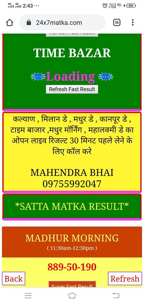 day madhur matka result|madhur morning fast results.